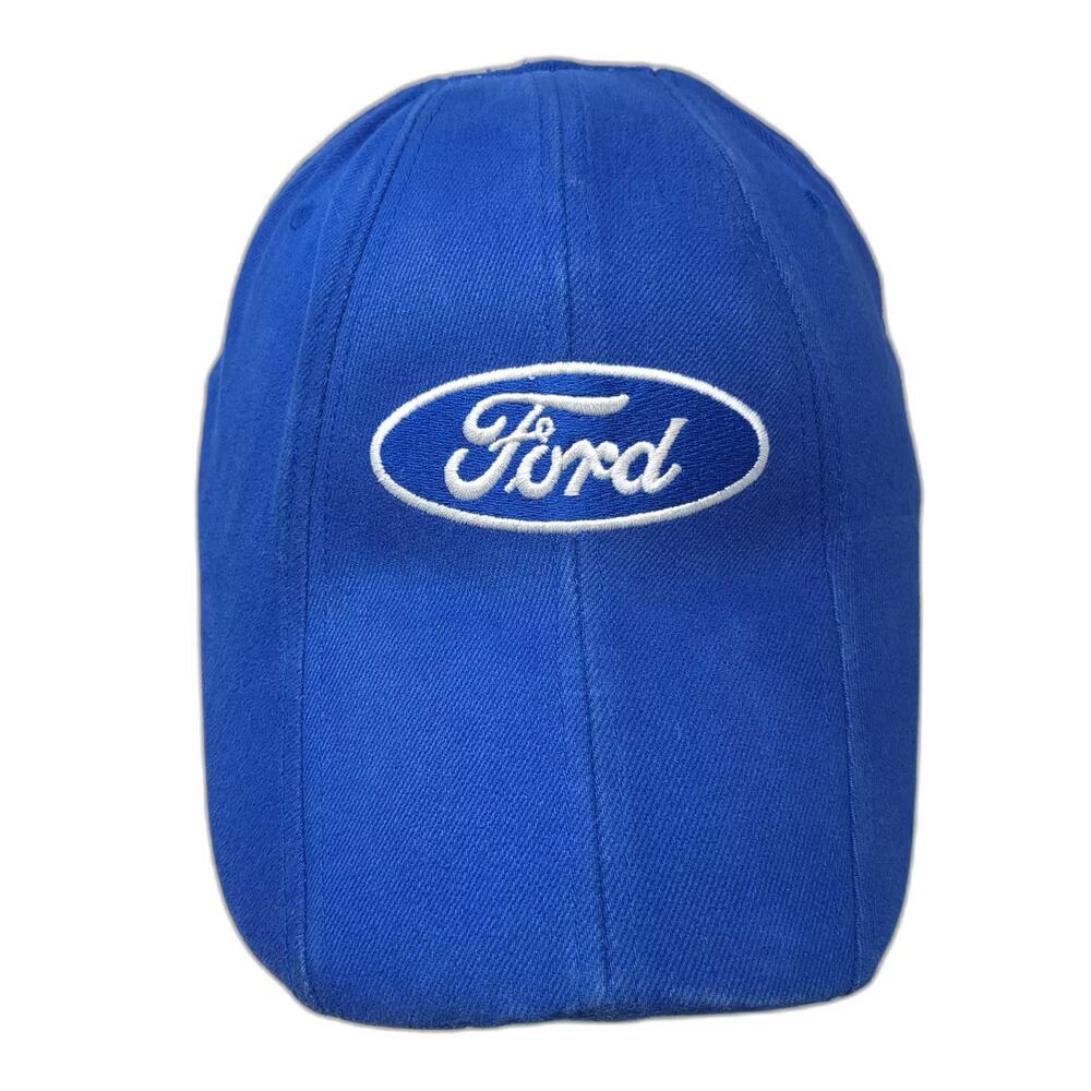 Checkered Flag Sports Ford Blue Baseball Cap OS Fitted Hat Embroidered Oval Logo